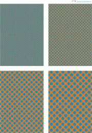 Design - Punkte 66 - blau-orange (als Ausdruck auf glnzendem Fotopapier)