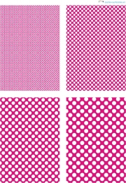 Design - Punkte 5 - pink-wei (als Ausdruck auf glnzendem Fotopapier)