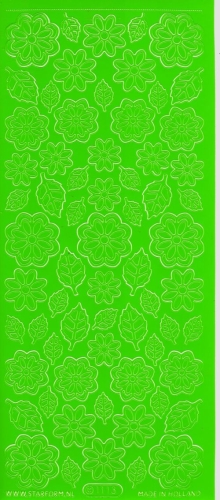 Sticker - Blumen 19 - hellgrn - 1113