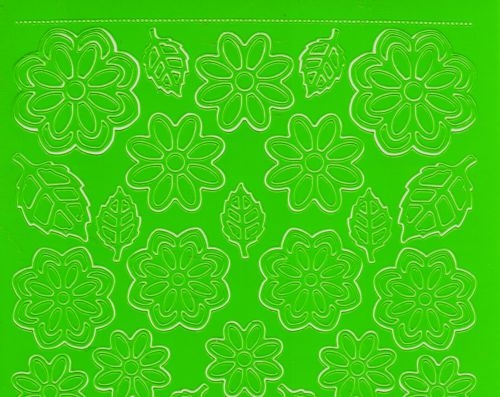 Sticker - Blumen 19 - hellgrn - 1113