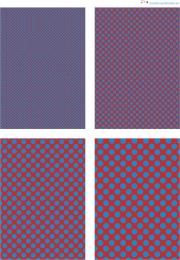 Design - Punkte 69 - blau-rot (als Ausdruck auf glnzendem Fotopapier)