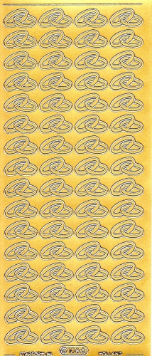 Sticker - Ringe - gold - 108