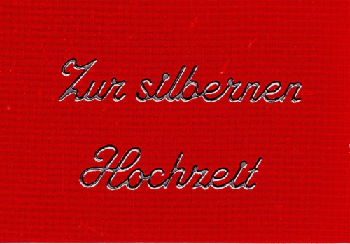 Sticker - Zur silbernen Hochzeit - silber - 434