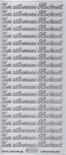 Sticker - Zur silbernen Hochzeit - silber - 434