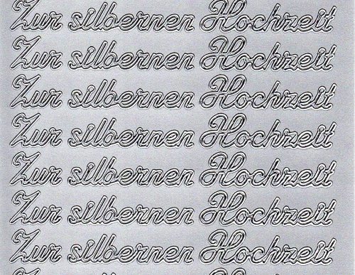 Sticker - Zur silbernen Hochzeit - silber - 434