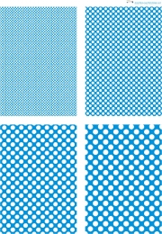 Design - Punkte 1 - blau-wei (als Ausdruck auf mattem Fotopapier)