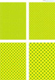 Design - Punkte 60 - hellgrn-gelb (als Ausdruck auf Leinenpapier)