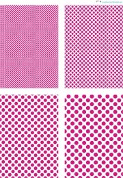Design - Punkte 35 - wei-pink (als Ausdruck auf Leinenpapier)