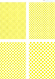 Design - Punkte 33 - wei-gelb (als Ausdruck auf Leinenpapier)