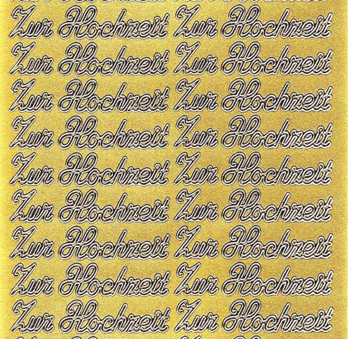 Sticker - Zur Hochzeit - gold - 403