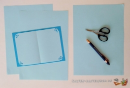 Briefpapier A4 - blau - 20 Blatt