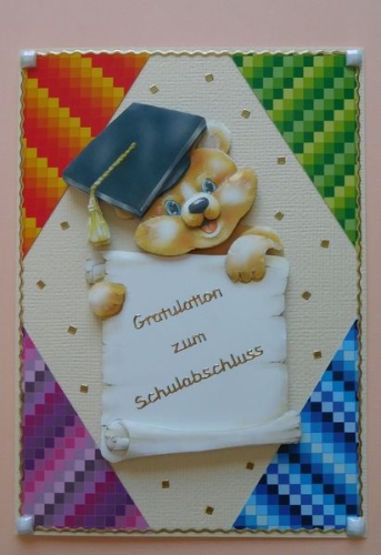 14x Bastelkarton A4 Karo-Line im Set