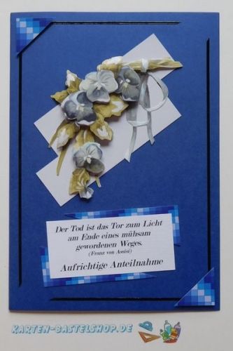 10x Bastelkarton A6 Karo-Line Dunkelblau (KBS005) Mini-Set