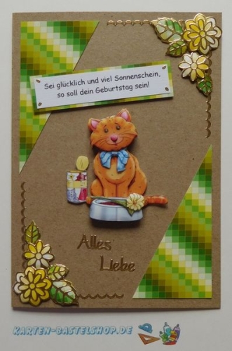 10x Bastelkarton A4 Karo-Line Moos (KBS006)