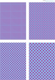 Design - Herzen 19 - pink-hellblau (als Ausdruck auf glnzendem Fotopapier)
