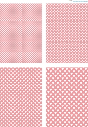 Design - Herzen 6 - wei-rosa (als Ausdruck auf glnzendem Fotopapier)