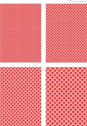 Design - Herzen 14 - rot-rosa (als Ausdruck auf mattem Fotopapier)