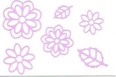 Sticker - Blumen 19 - flieder - 1113