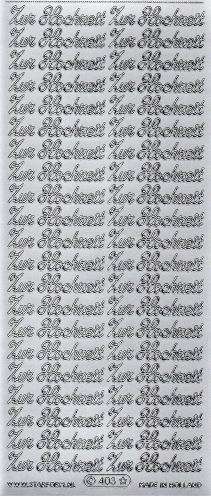 Sticker - Zur Hochzeit - silber - 403