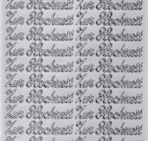 Sticker - Zur Hochzeit - silber - 403