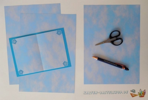 Marmorpapier A4 - Muster-Set - 5 Blatt