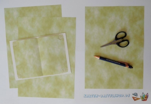 Marmorpapier A4 - Muster-Set - 5 Blatt