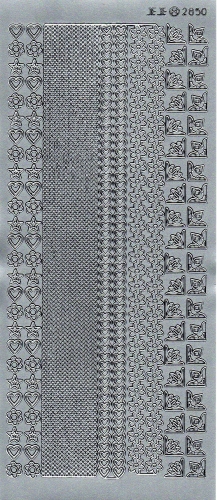 JEJE-Sticker - Ecken, Bordren, Motive - silber - 2850