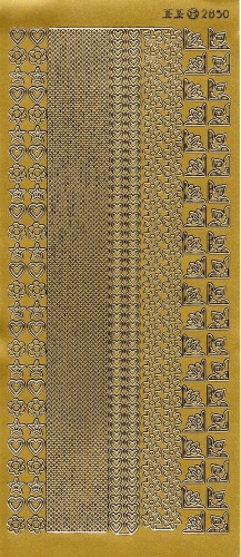 JEJE-Sticker - Ecken, Bordren, Motive - gold - 2850