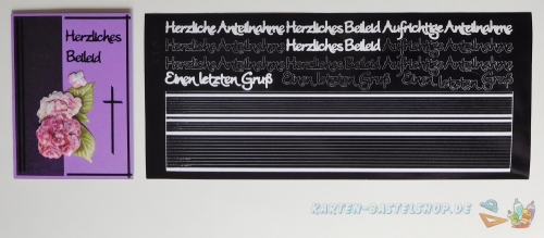 Kombi-Sticker - Kondolenz - schwarz - 2617