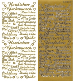 JEJE-Sticker - Gre & Wnsche - gold - 333