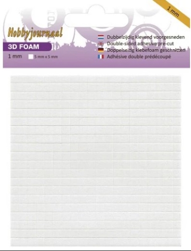 Foam-Pads Hobbyjournaal - 5x5mm - 1mm stark