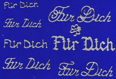 Sticker - Fr Dich - silber - 487