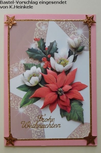 1 Doppelkarte A6 + 1 Umschlag C6 - rosa (Card Making)