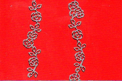 Sticker - Rnder Rosen - silber - 927