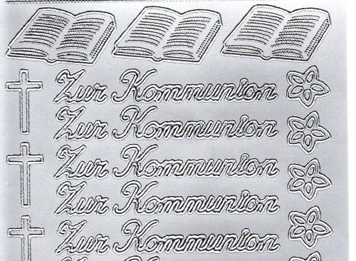 Sticker - Zur Kommunion - silber - 413