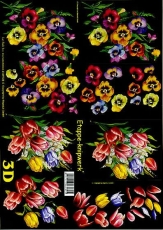 3D-Bogen Veilchen und Tulpen von LeSuh (4169128)