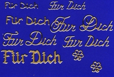 Sticker - Fr Dich - gold - 487