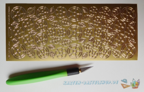 Sticker - Blumen - gold - 1114