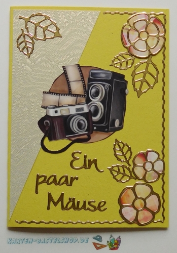 Sticker - Blumen - gold - 1114