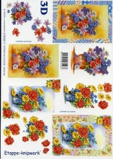 3D-Bogen Vase mit Blumen von LeSuh (4169225)