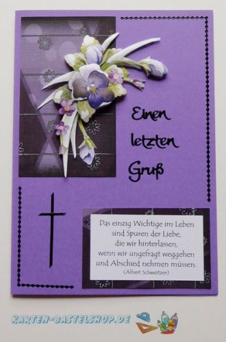 Bastelset Nr.8 Kondolenz 2 fr 10 Karten