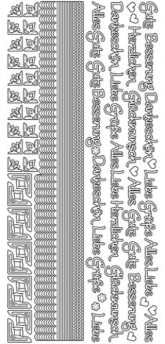 Kombi-Sticker - Gute Besserung - wei - 2620