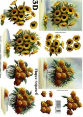 3D-Bogen Sonnenblume und Hortensie von LeSuh (4169644)