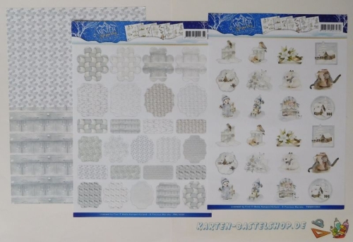 Mini-Label-Set - 3 Bgen - Winter Wonderland - Precious Marieke