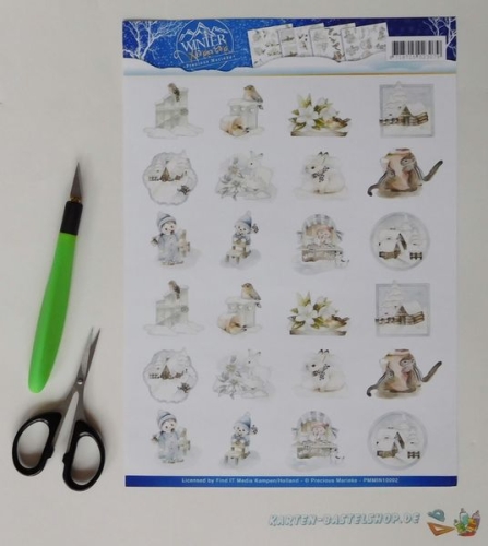 Mini-Label-Set - 3 Bgen - Winter Wonderland - Precious Marieke