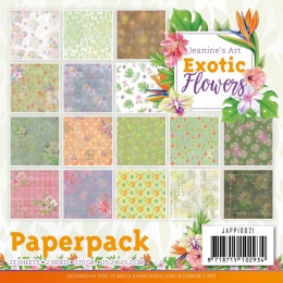 Paperpack - 23 Bgen - Exotic Flowers -Jeanines Art