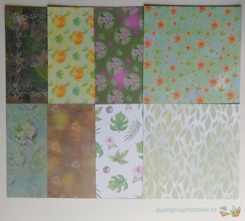 Paperpack - 23 Bgen - Exotic Flowers -Jeanines Art