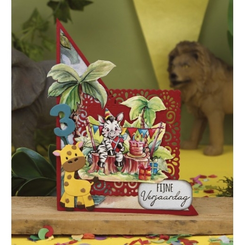 Stanz-Schablone - Jungle Party - Giraffe - Yvonne Creations (13 Teile)