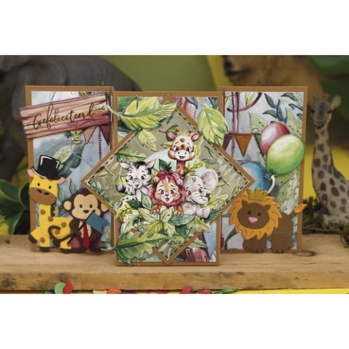 Stanz-Schablone - Jungle Party - Lwe - Yvonne Creations (9 Teile)