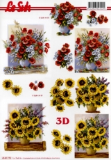 3D-Bogen Mohn und Sonnenblumen von LeSuh (4169775)